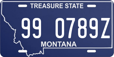 MT license plate 990789Z