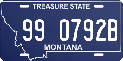 MT license plate 990792B