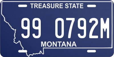 MT license plate 990792M