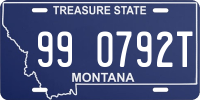 MT license plate 990792T