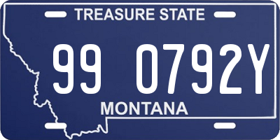 MT license plate 990792Y