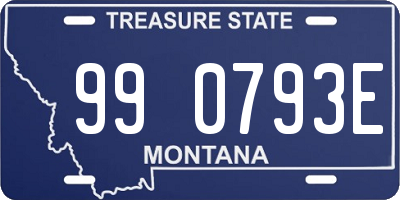 MT license plate 990793E