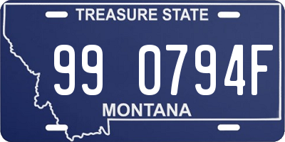 MT license plate 990794F