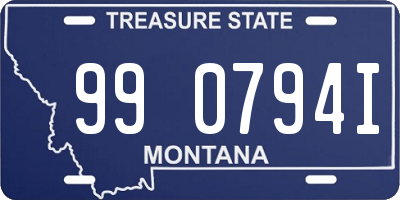 MT license plate 990794I