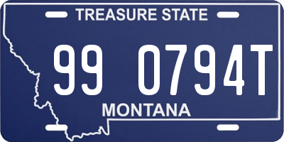 MT license plate 990794T