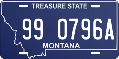 MT license plate 990796A