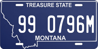 MT license plate 990796M