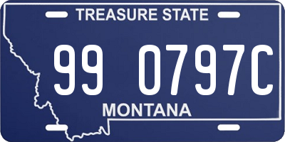 MT license plate 990797C