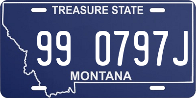 MT license plate 990797J