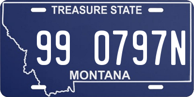 MT license plate 990797N