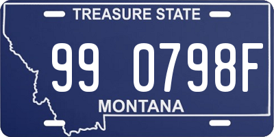 MT license plate 990798F