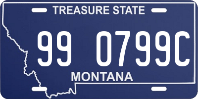 MT license plate 990799C