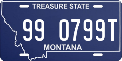 MT license plate 990799T