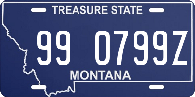 MT license plate 990799Z