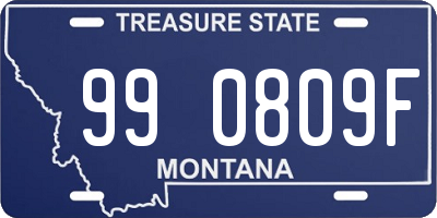 MT license plate 990809F