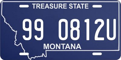 MT license plate 990812U