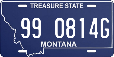 MT license plate 990814G