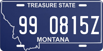 MT license plate 990815Z