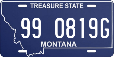 MT license plate 990819G