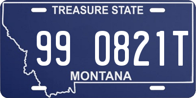 MT license plate 990821T