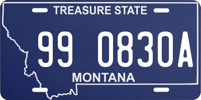 MT license plate 990830A