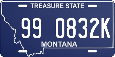 MT license plate 990832K