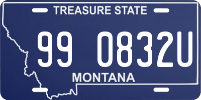 MT license plate 990832U