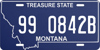 MT license plate 990842B