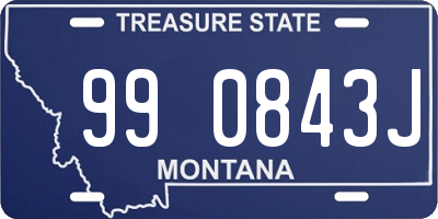 MT license plate 990843J