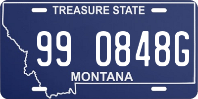 MT license plate 990848G