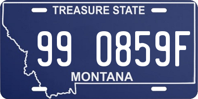 MT license plate 990859F