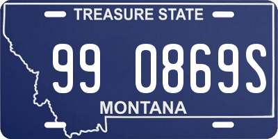 MT license plate 990869S