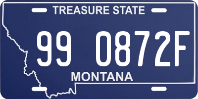 MT license plate 990872F