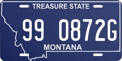 MT license plate 990872G