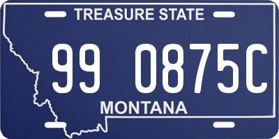 MT license plate 990875C