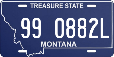 MT license plate 990882L