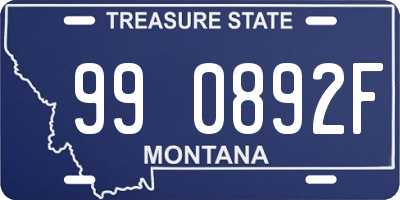 MT license plate 990892F