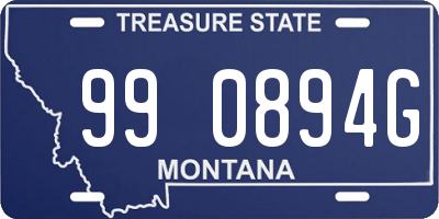 MT license plate 990894G