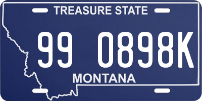 MT license plate 990898K