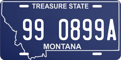 MT license plate 990899A