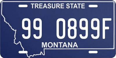 MT license plate 990899F