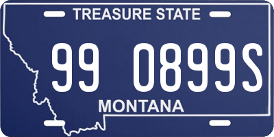 MT license plate 990899S