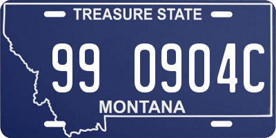 MT license plate 990904C