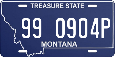 MT license plate 990904P