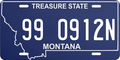 MT license plate 990912N