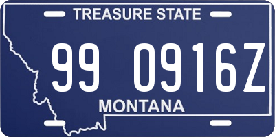 MT license plate 990916Z