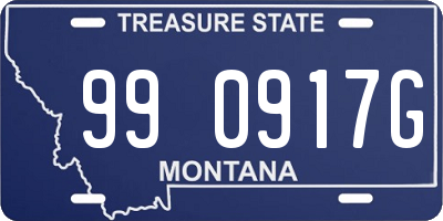 MT license plate 990917G