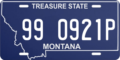 MT license plate 990921P