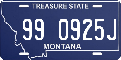 MT license plate 990925J