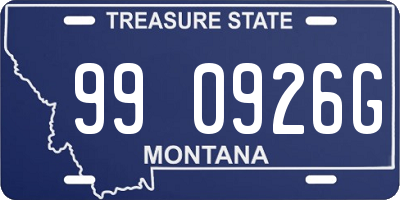 MT license plate 990926G